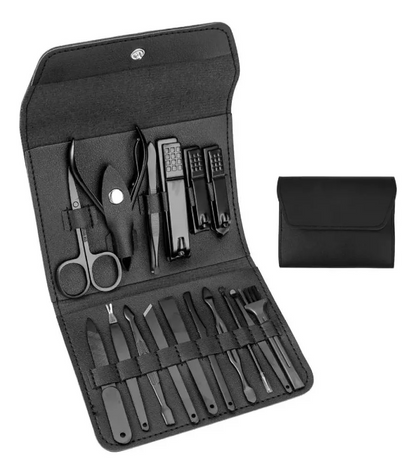 Set Manicure Pedicure Y Cuidado Fácil 16 Piezas + Estuche